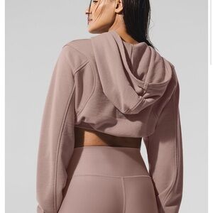 ALO Sweet Escape Zip Up Hoodie - Taupe